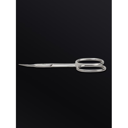 Manicure scissors "Premium", for cuticle, bent, narrow, 9.3 cm, on the blist, silver color-7