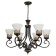 Chandelier 2713/6 E27 40W black and gold 77x77x52-82 cm Bayerlux