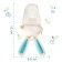 Nibbler for feeding, with silicone mesh "Bunny", rotating piston, blue color