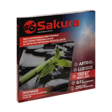 Floor scales Sakura SA-5072S, electronic, up to 180 kg, drawing "Bamboo"-6
