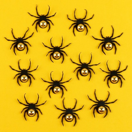 Spiders with gold, set 12 pieces-1