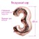 Foil ball 30 “number 3”, individual packaging, color pink gold, 1 pc.