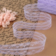 Capricon lace, 35 mm × 10 ± 1 m, lilac color