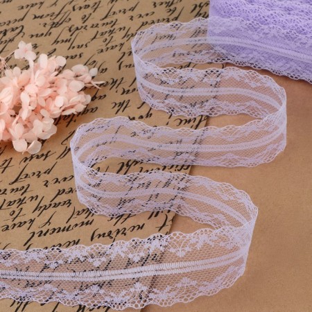 Capricon lace, 35 mm × 10 ± 1 m, lilac color
