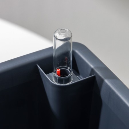 Kashpo with auto -watering munchen, 1.5 l (850 ml), 13 × 13cm, h = 16.8 cm, color gray color-2