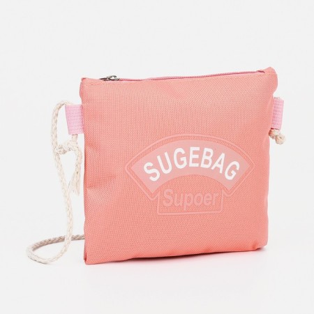 A backpack with a zipper, an outer pocket, a set of a chover, bag, pink color-10