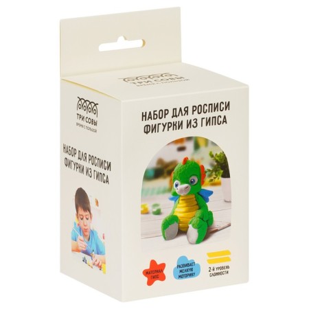 Set for painting figures from gypsum "Dragosha", with paints and brush