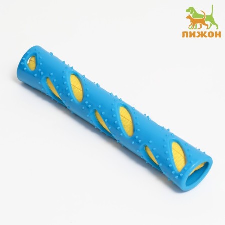 Large 3-layer stick, tpr+nylon+PVC, 30 x 4.5 cm, blue/yellow