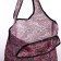 Household bag without fastening, gray/pink color