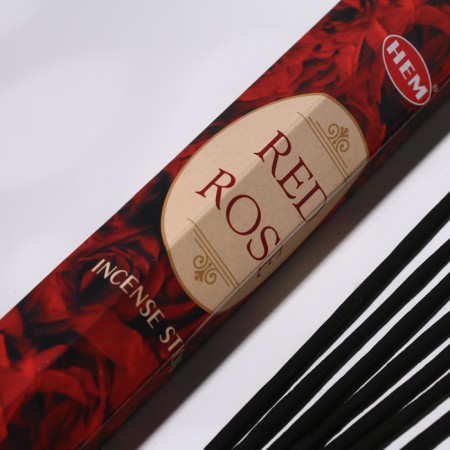 Incense hem "red rose. Red rose", 20 sticks in packaging, hexagon-1