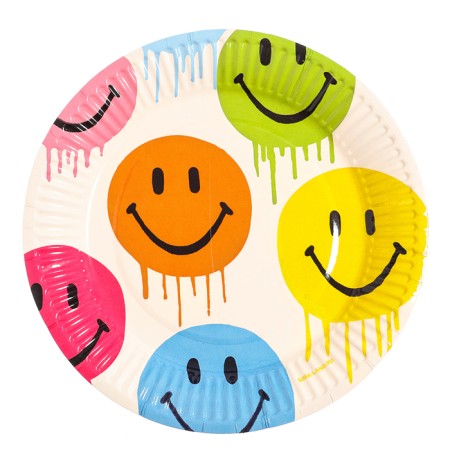 Set of paper utensils "Smile", 10 glasses, 10 plates-2