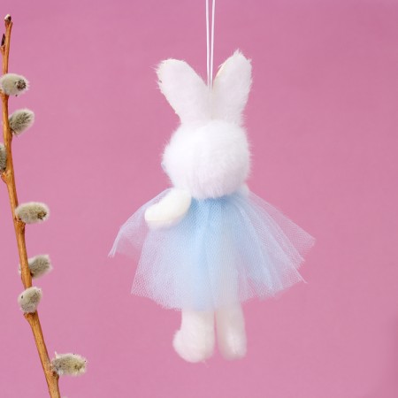 Soft toy "Bunny in a dress" on a suspension, 16 cm, color mix-4