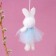 Soft toy "Bunny in a dress" on a suspension, 16 cm, color mix
