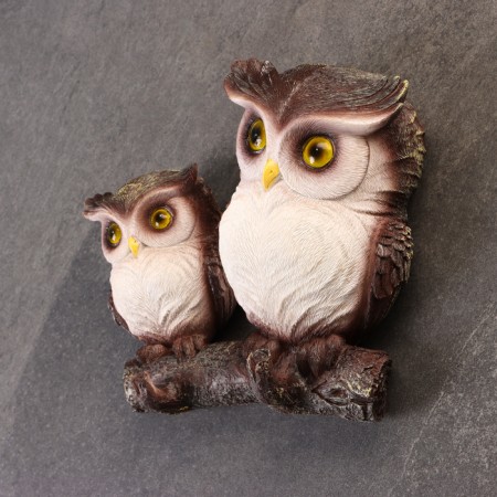 Suspended decor "Two eagle owls" 19x5x20cm-2