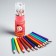 Colored pencils in a tube, 12 colors, trihedral, Masha and the bear