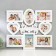 Photo frame plastic in 8 photos 10x10, 10x15 cm "olives" white 43x48 cm