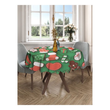 Gingerbread tablecloth “Gingerbread”, Round, Saten, D = 150 cm-2