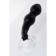 Sexus Glass prostate stimulator, glass, black, 17 cm