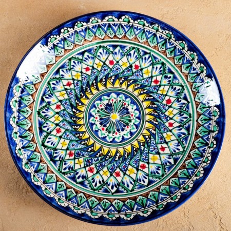 Largan Rishtan ceramics "Patterns", 31 cm, blue-1