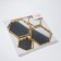 A set of mirrors "Bamboo", a mirror surface 22.7 × 20/15 × 13.2 cm, golden color
