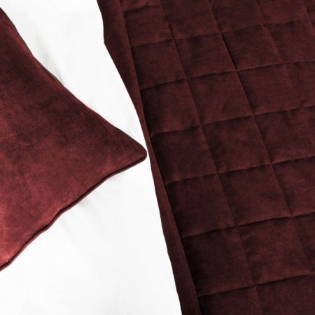 Software "Soft": a bedspread 250x270 cm, pillowcase 40x60 cm - 2 pcs, burgundy color-3