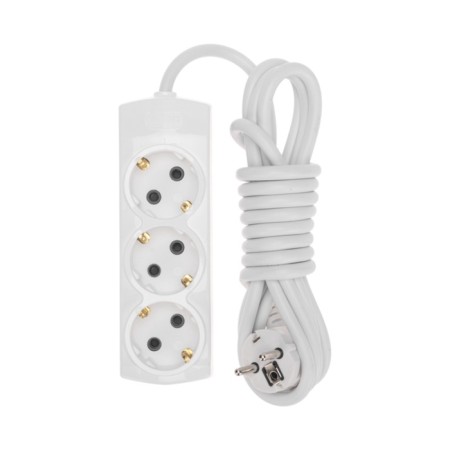 Extension cord Premium 3 nests, 3m, 3x1.5mm², s/h, white rexant-1