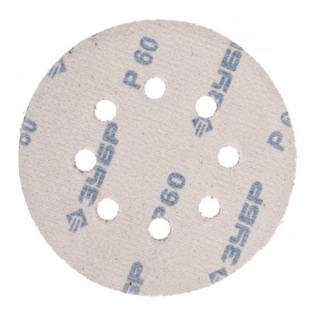 Circle of abrasive grinding bison 35562-125-060, perforated, P60, 125 mm, 5 pcs.-1