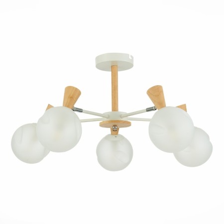 Ceiling EVOLUCE lamp. Sle220702-05. Catania. 5x40 watts, E14, 59x59x33.5 cm, white color, light tree-4
