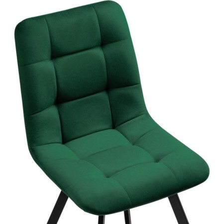 Stool on a metal frame chilli metal/velor, black/green 43.5x50x87.5 cm-4
