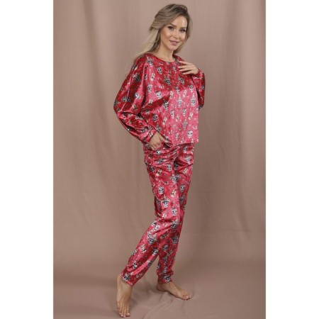 Female trousers, size 46, red color-6