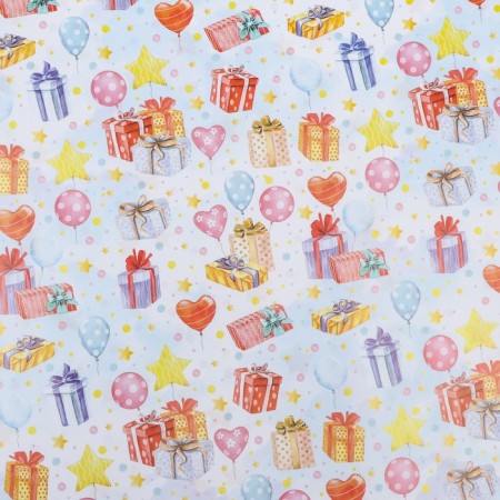 Glossy packaging paper "Bright holiday", bilateral, 0.49 x 0.7 m-3