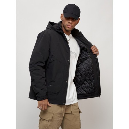Male spring jacket, size 50, black color-4
