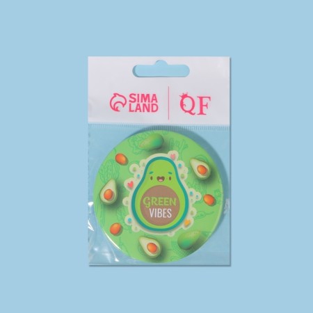 Green Vibes mirror, d = 7 cm, green color-5