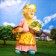 Garden figure "mother -in -law with cabbage", 50 × 37 × 90cm