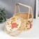 Bamboo box "Garden with peonies" openwork, with handles 19x26x26 cm