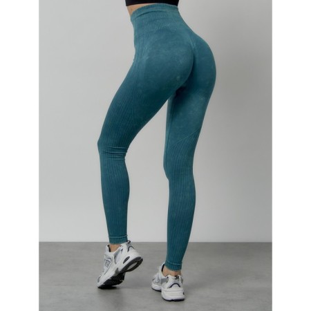 Femic fitness legins, size 44, turquoise color-3