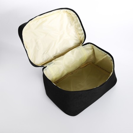 Cosmetic bag with lightning, black color-2