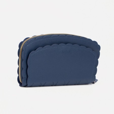 Women's wallet with lightning, blue color-1