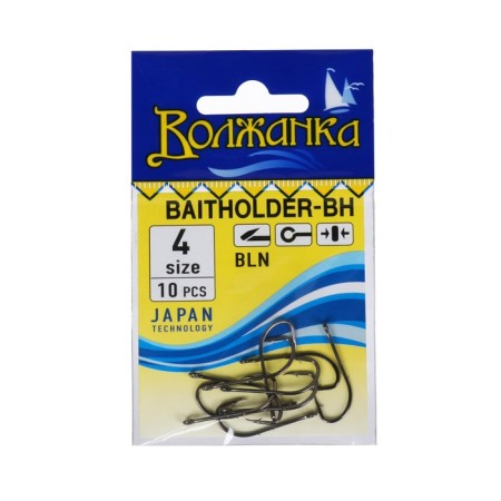Hooks "Volzhanka", series Baitholder-bh, No. 4, 10 pcs.