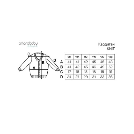 Cardigan Children's Knit, height 122 cm, mint color-10