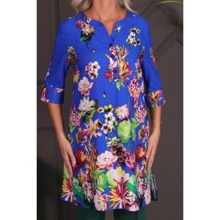 Women's tunic, size 44, blue color-7