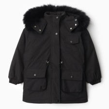 Winter jacket for boys, black color, height 104-110 cm