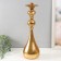 Summary Metal for 1 candle "Pellegrino" gold 15.5x15.5x51 cm