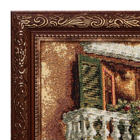 Tapestry "Restaurant on the Embankment" 66x38 cm frame mix-1