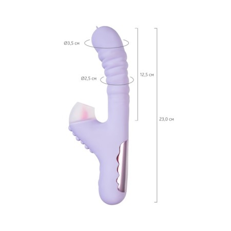 Vibrator with up & down jos spinny, 23 cm, silicone, purple color-8