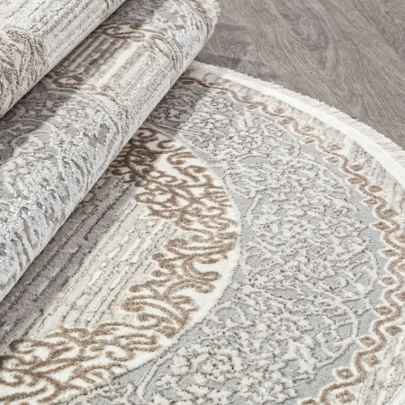 Oval carpet kardlen marmaris, size 192x290 cm, color Gry/D.Beige-2