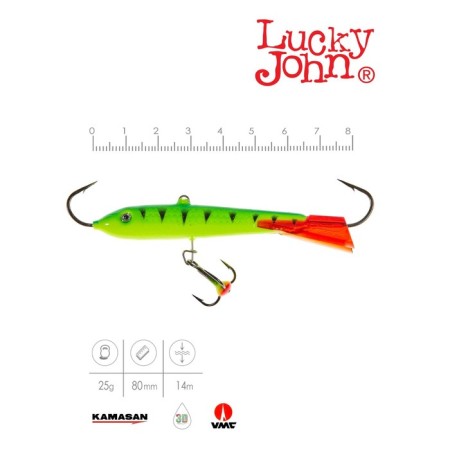Balancir Lucky John Classic 8 + tee, 8 cm, color 36rt blister-1