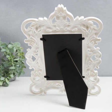 Photo frame plastic 10x15 cm "Royal lush leaves" silver 28x20.5 cm-3