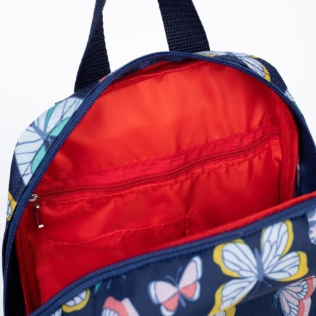 Baby backpack on lightning, 2 external pockets, blue color-4