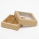 Box for sweets with a window, craft 12.5 x 12.5 x 3.5 cm